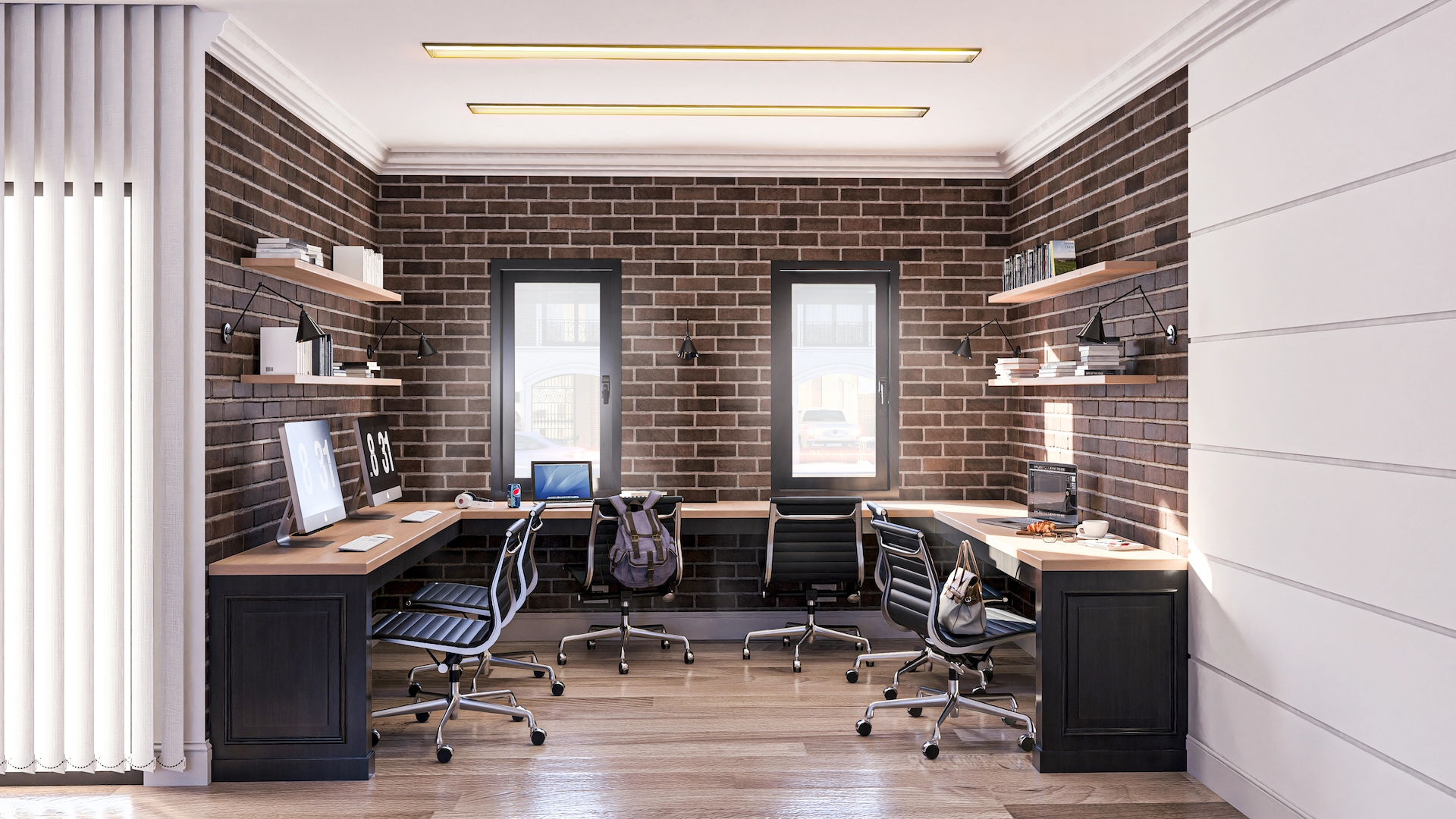 Espacio de coworking en Torres Cardine, ambiente profesional dentro del complejo residencial